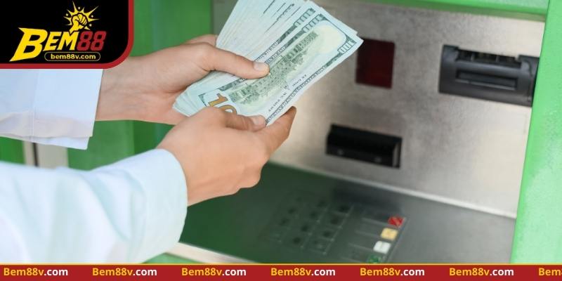 Giao diện rút tiền BEM88 trực quan, hiển thị số dư và trạng thái giao dịch